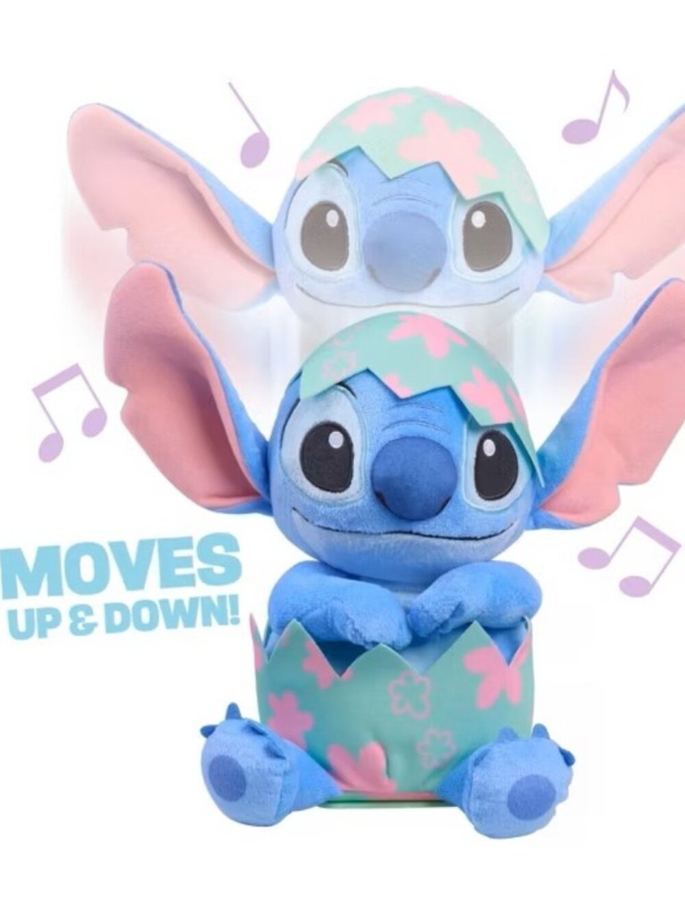 DISNEY STITCH Animated Musical Easter Egg Plush - NEW